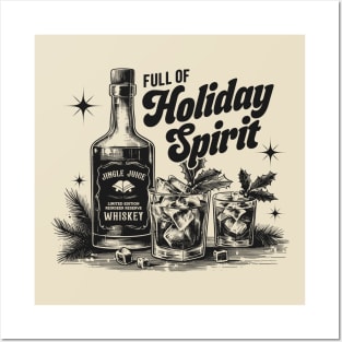 Full Of Holiday Spirit - Funny Christmas Drinking Posters and Art